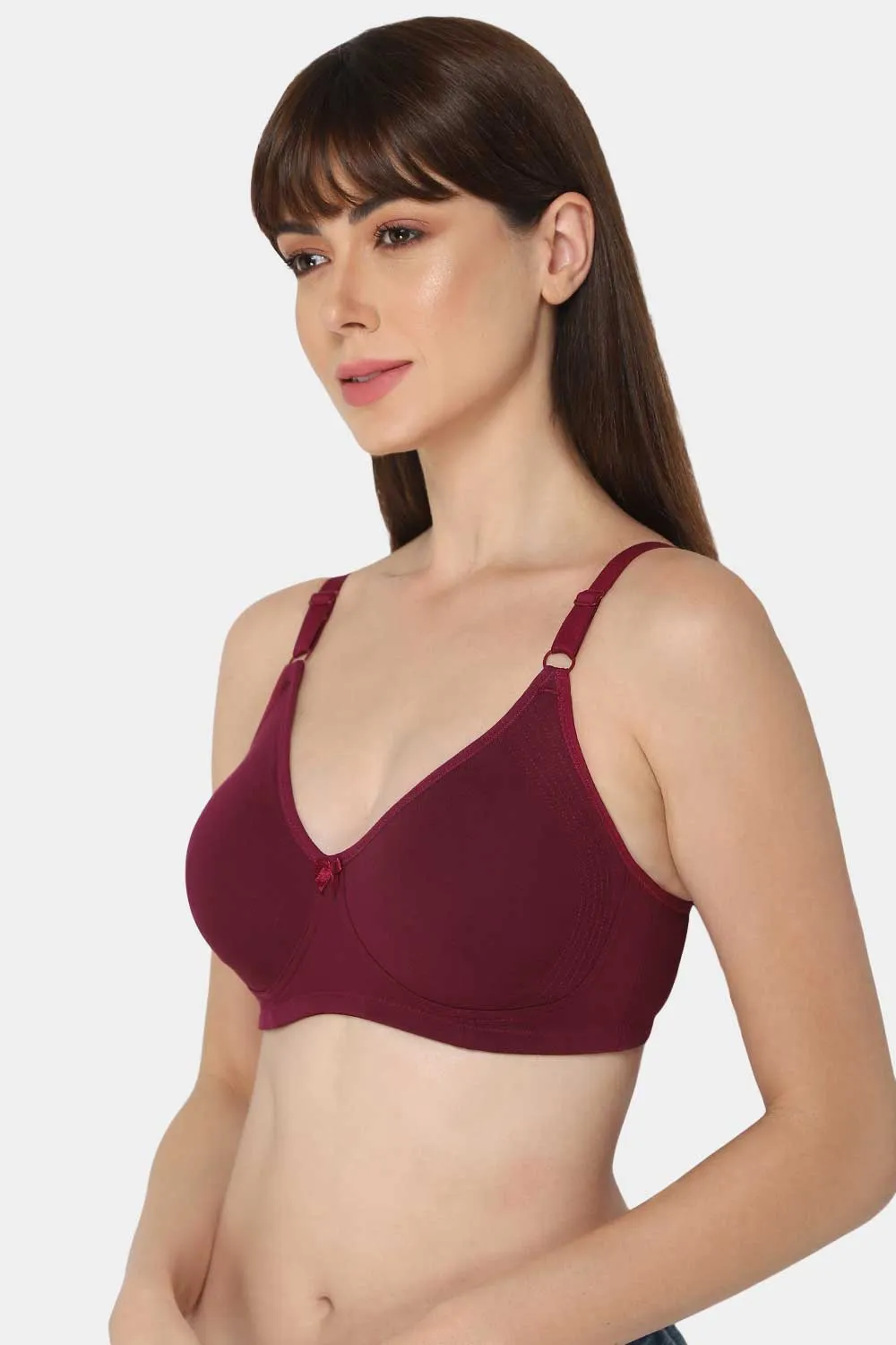 High Coverage Non-Wired Non-Padded Intimacy T-shirt Saree Bra - ES02 - Bright Shade