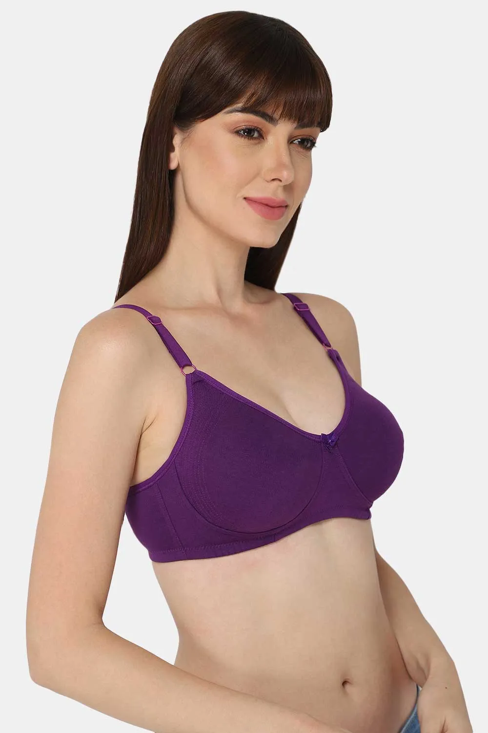 High Coverage Non-Wired Non-Padded Intimacy T-shirt Saree Bra - ES02 - Bright Shade