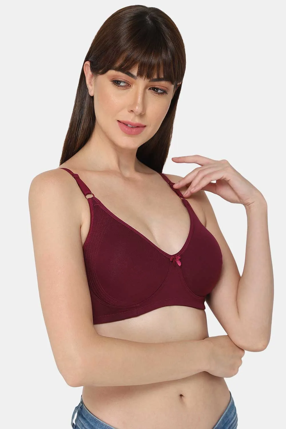 High Coverage Non-Wired Non-Padded Intimacy T-shirt Saree Bra - ES02 - Bright Shade