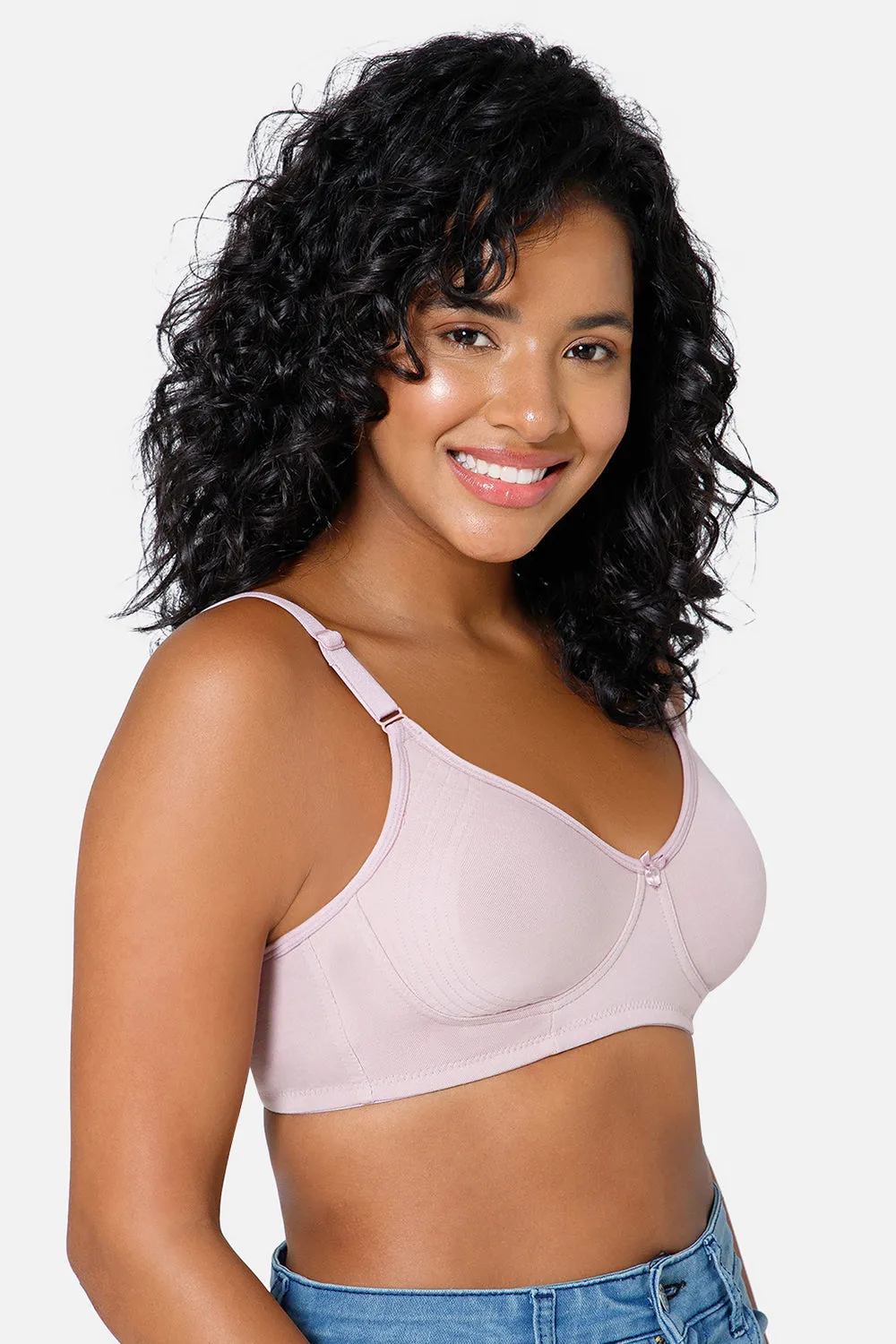 High Coverage Non-Wired Non-Padded Intimacy T-shirt Saree Bra - ES02 - Light Shades