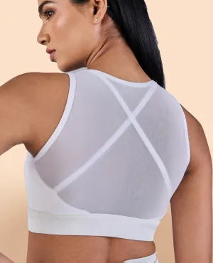 High Impact and Full Coverage Mesh Sports Bra