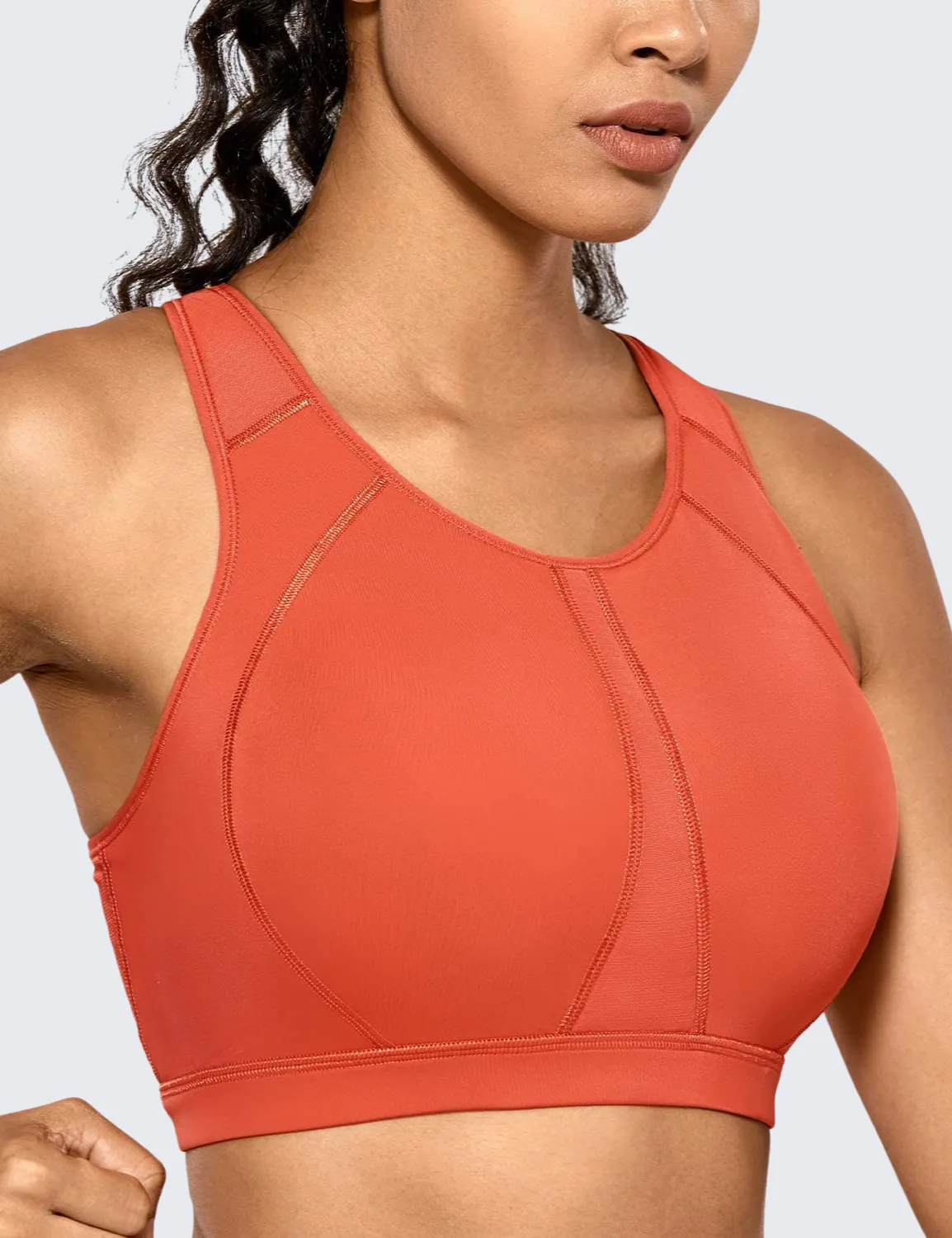 High Impact Wirefree Padded Full Coverage Sports Bra