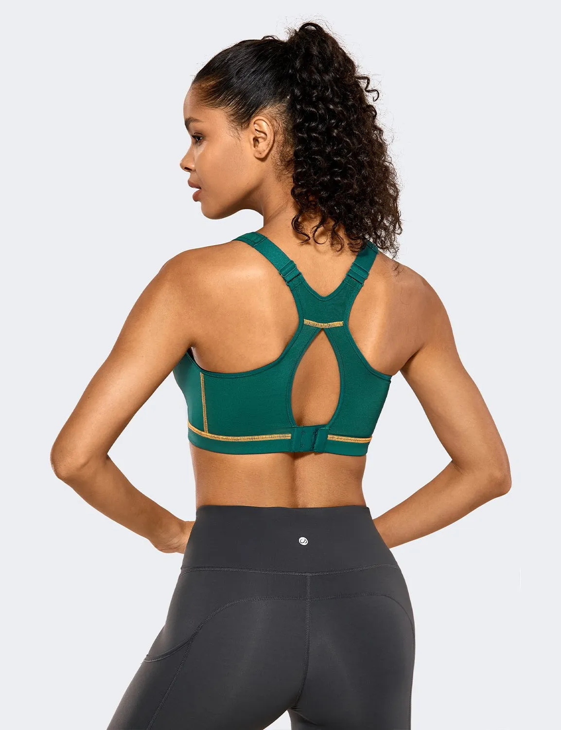 High Impact Wirefree Padded Full Coverage Sports Bra