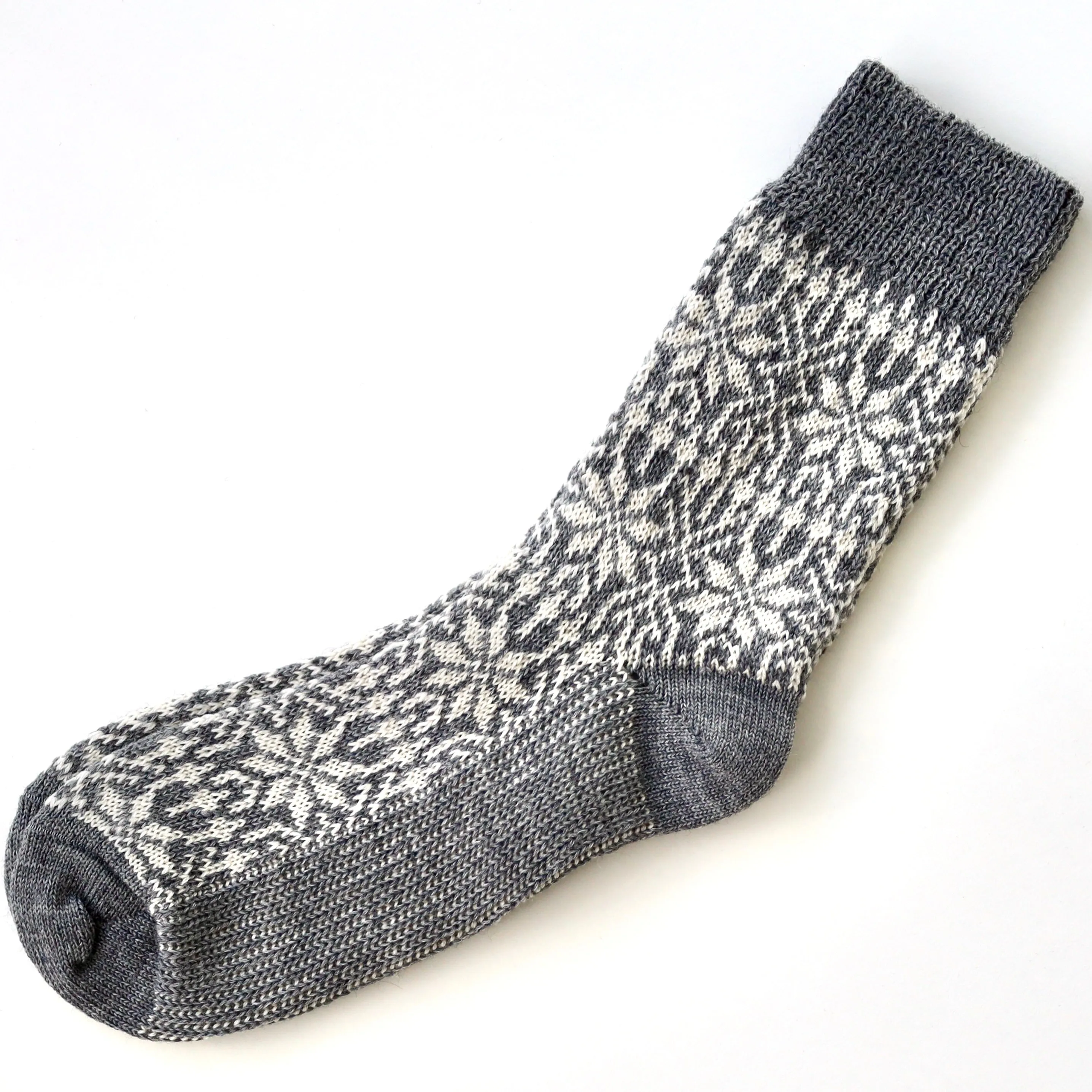 Hirsch Natur Unisex Norwegian Star Sock with Reinforced Sole, Merino Wool