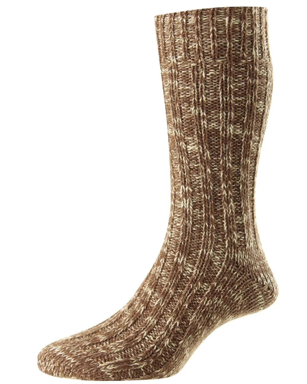 HJ Hall Mens Chunky Knit Wool & Cotton Blend Socks