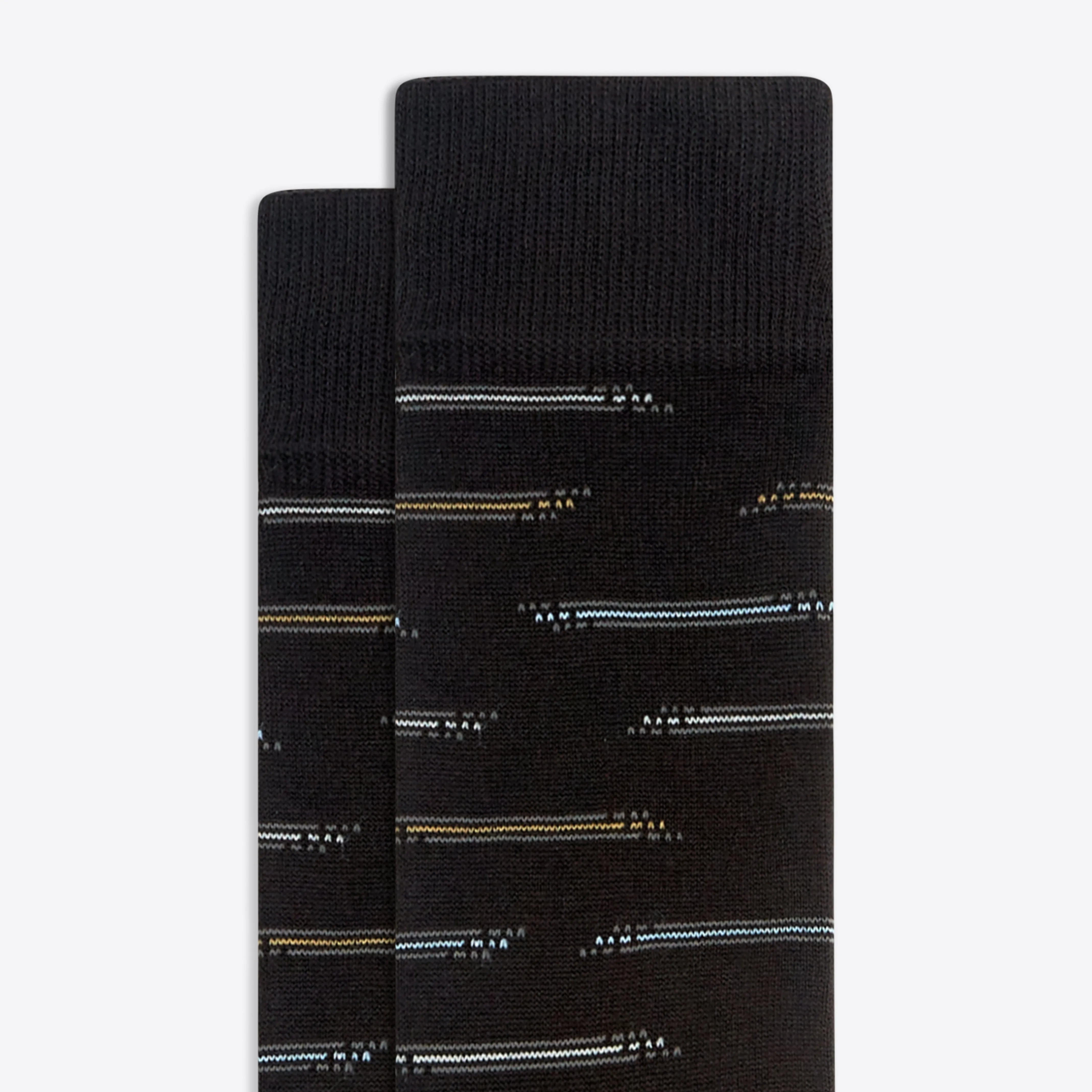 Interrupted Stripe Mid-Calf Socks