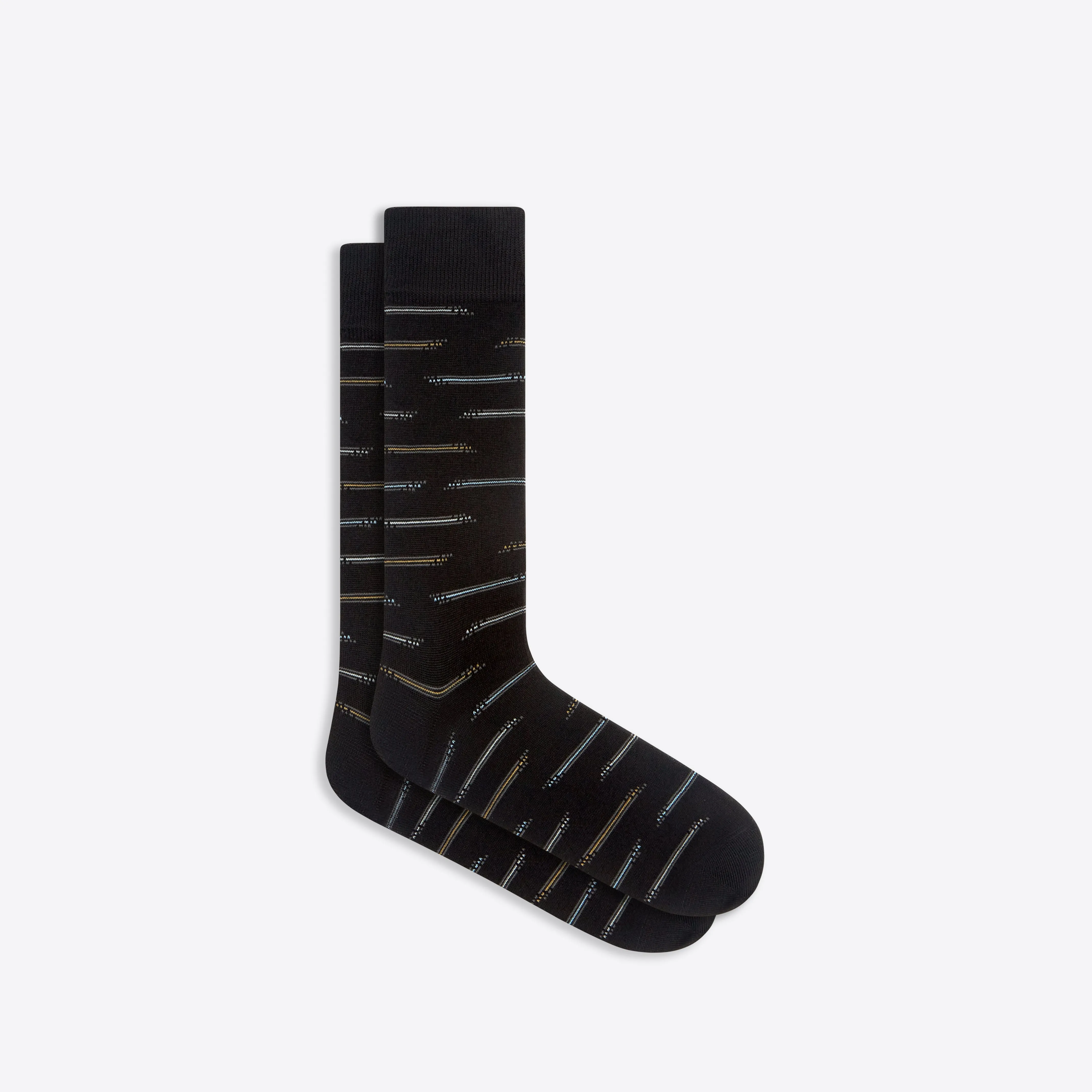 Interrupted Stripe Mid-Calf Socks