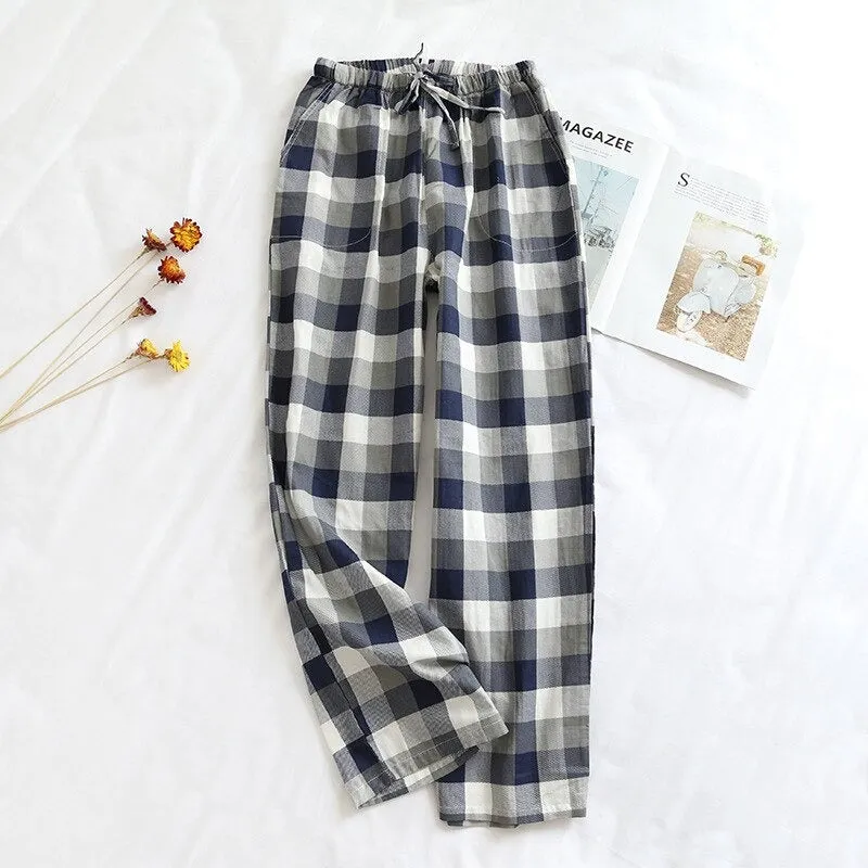 Japanese Plaid Home Pants