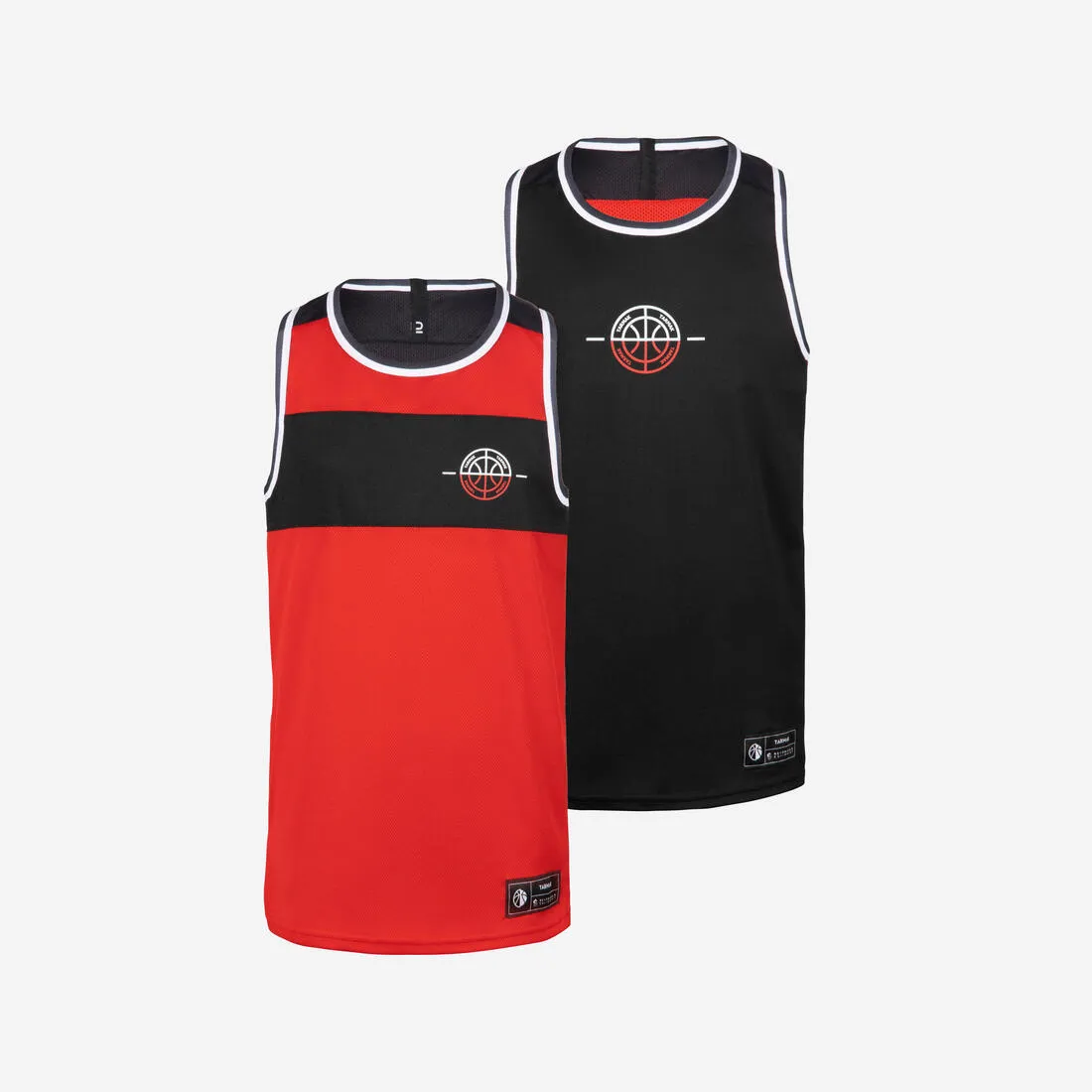 Kids' Reversible Sleeveless Basketball T-Shirt / Jersey T500R