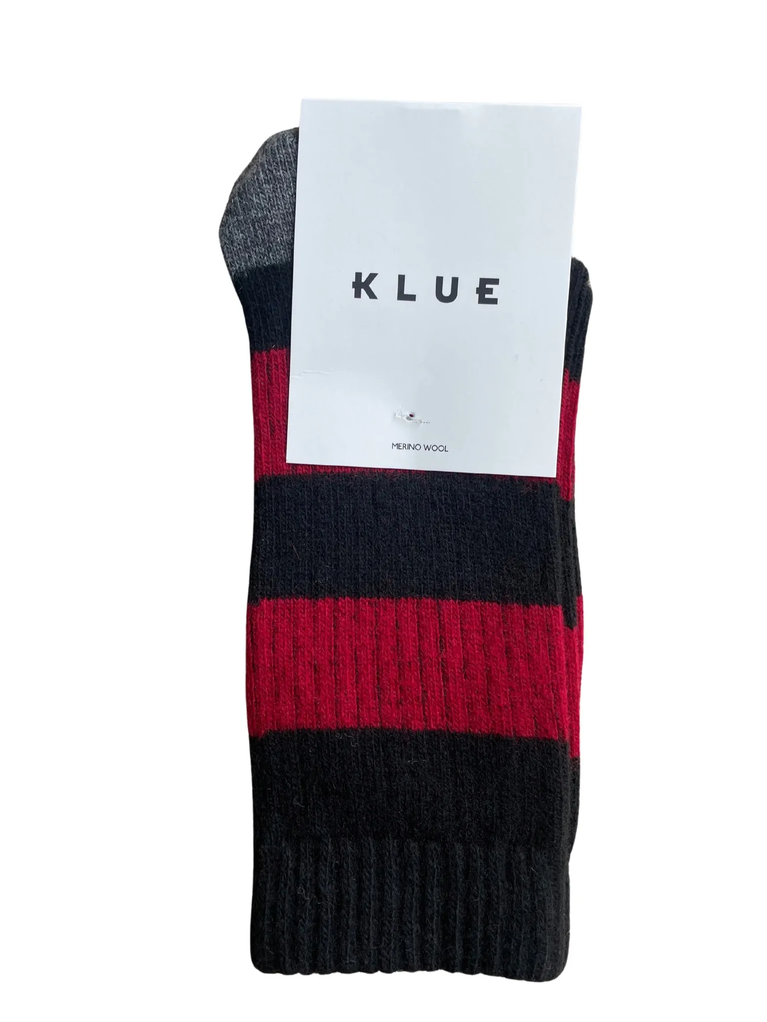 KLUE Merino wool socks striped black women