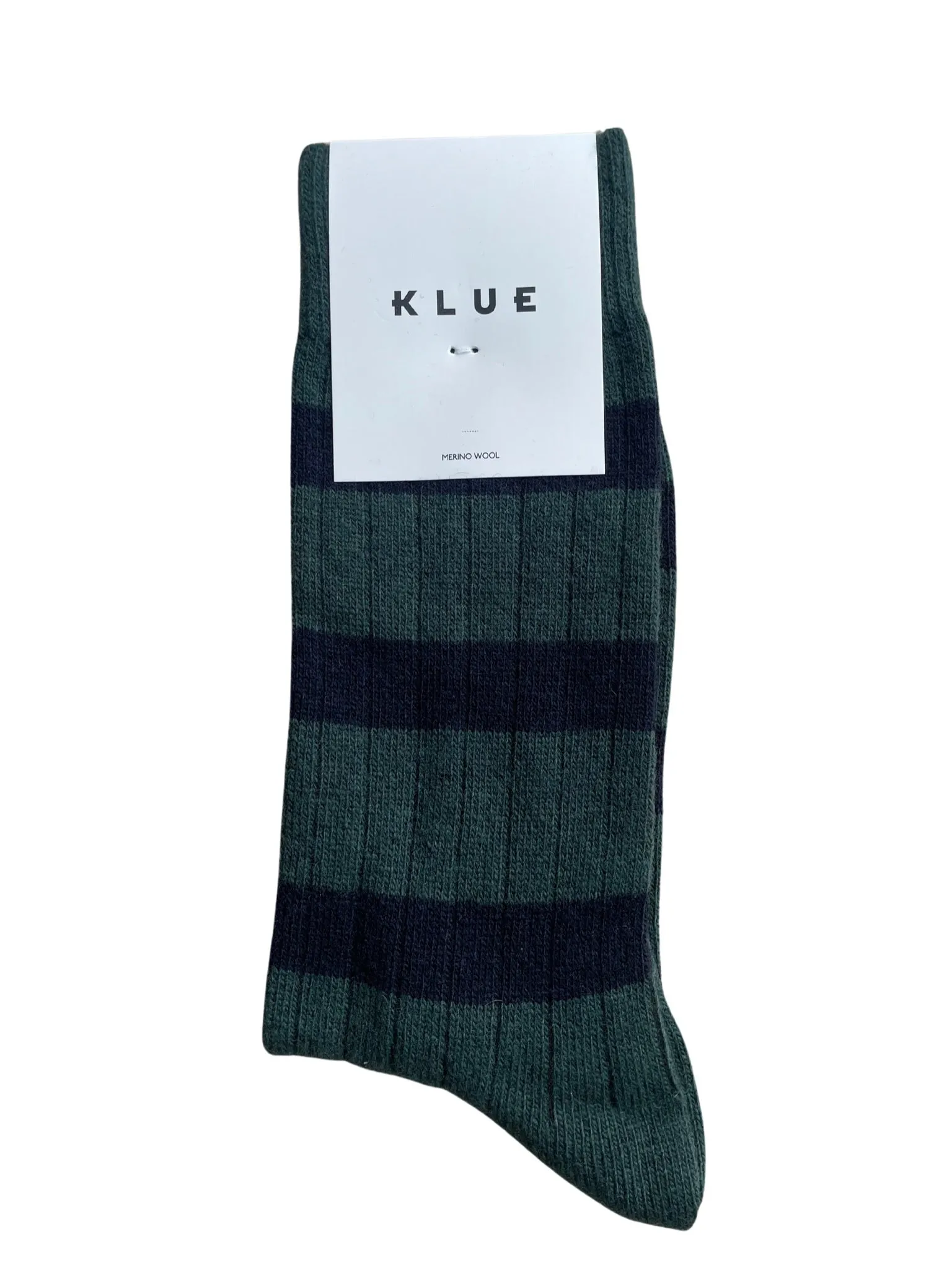 KLUE Merino wool socks striped khaki men