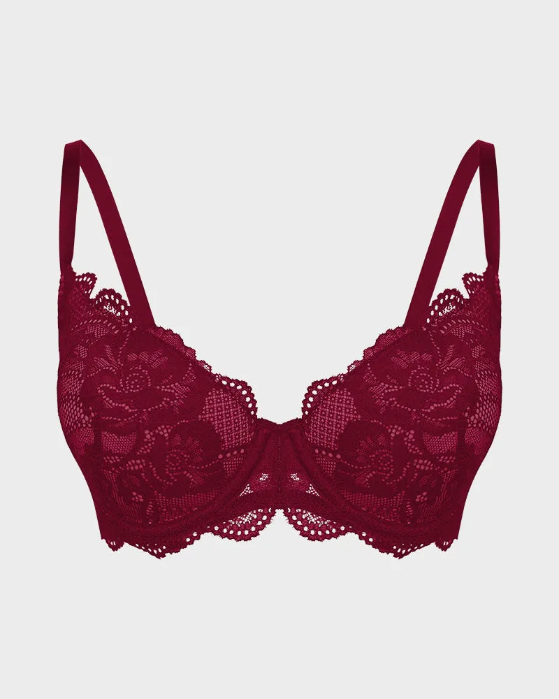 Lace Full Coverage Push Up Bra