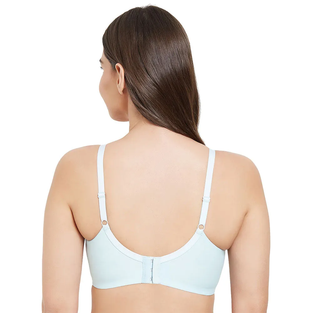 Lively Padded Non-Wired Full Cup Everyday Wear Full coverage T-Shirt Bra - Sky Blue