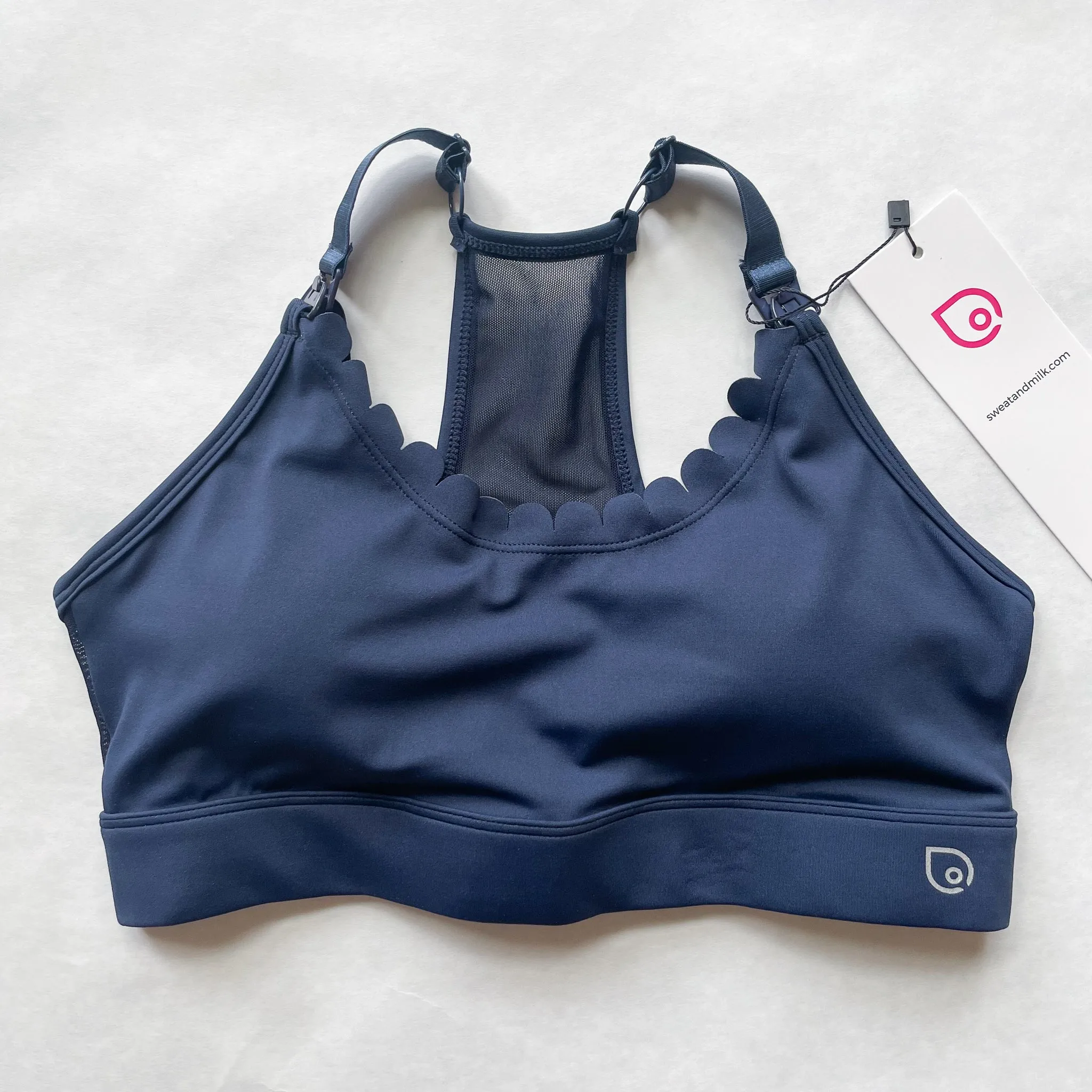 Lucie - HIIT Scalloped High Impact Nursing Sports Bra (Night Sky)