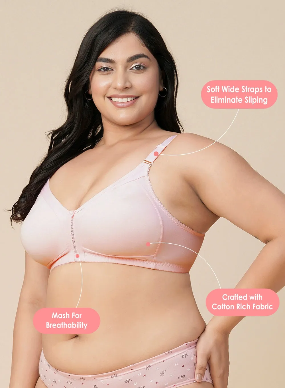 M Frame Support Comfort Full Coverage Bra (PBBR1024)