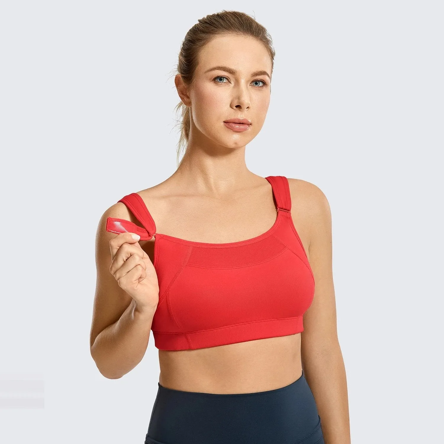 Maxi Support Wireless High Impact Sports Bra - Red