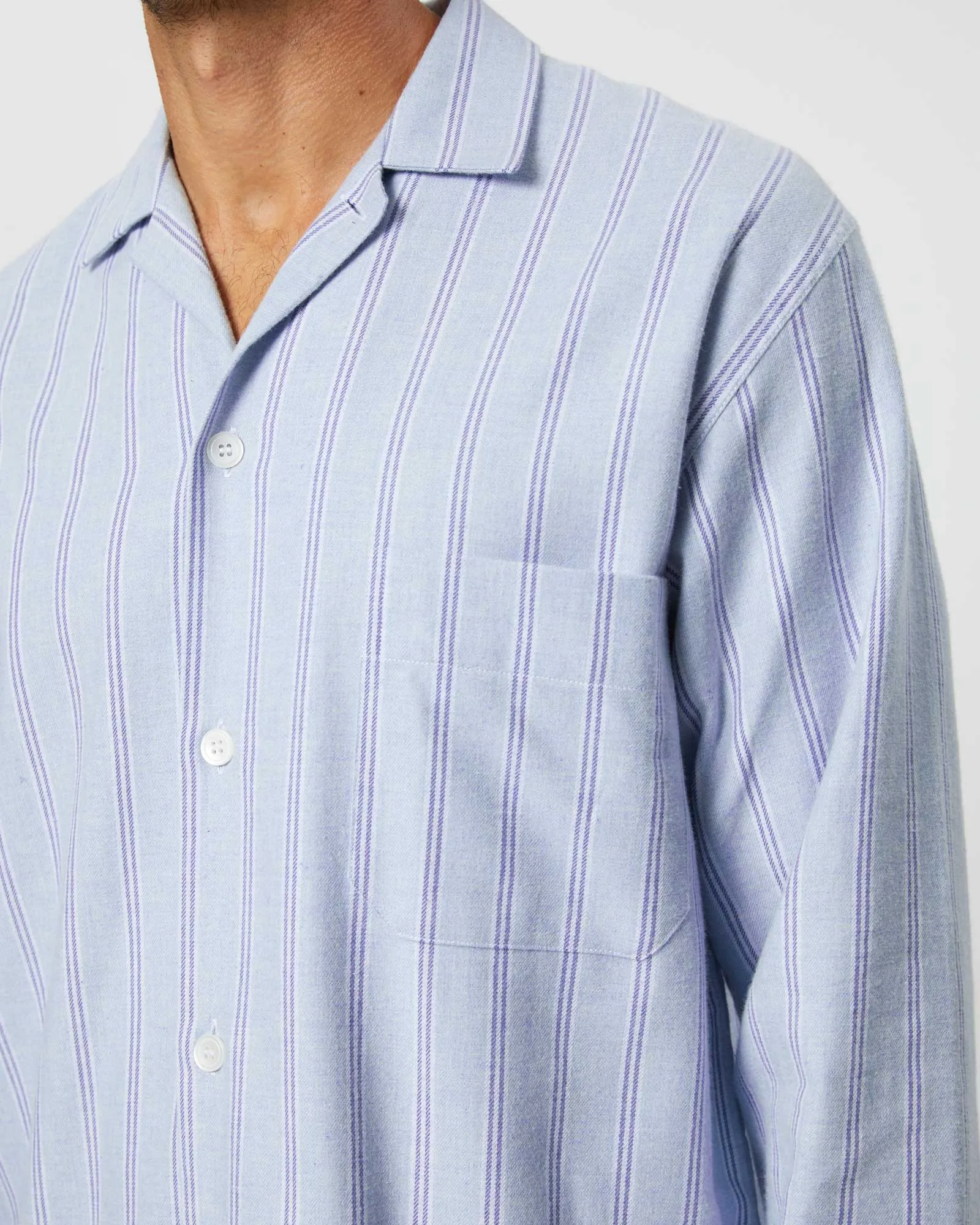 Men's Brushed Cotton Pajamas - Aviemore Stripe