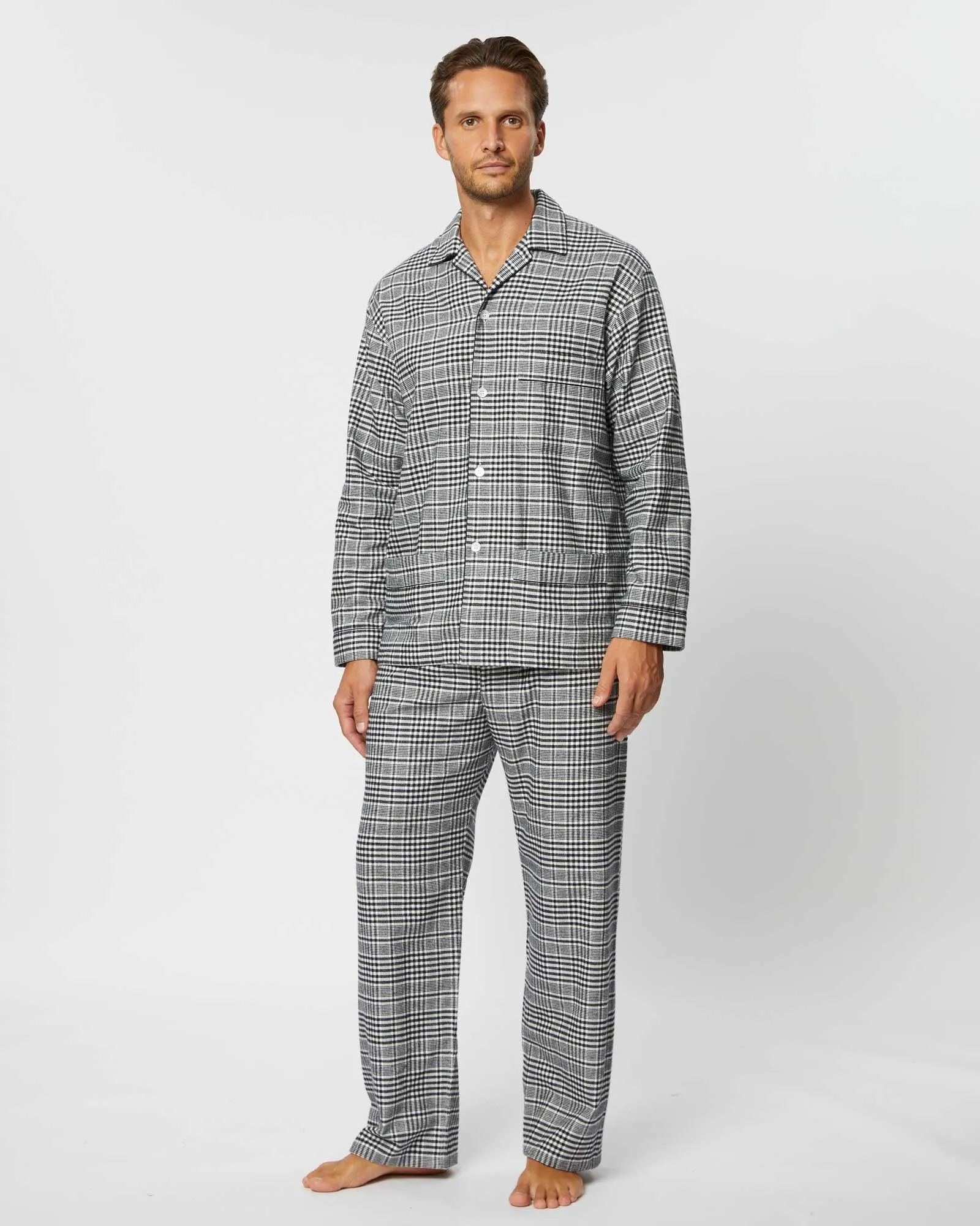 Men's Brushed Cotton Pajamas - Falstone Check