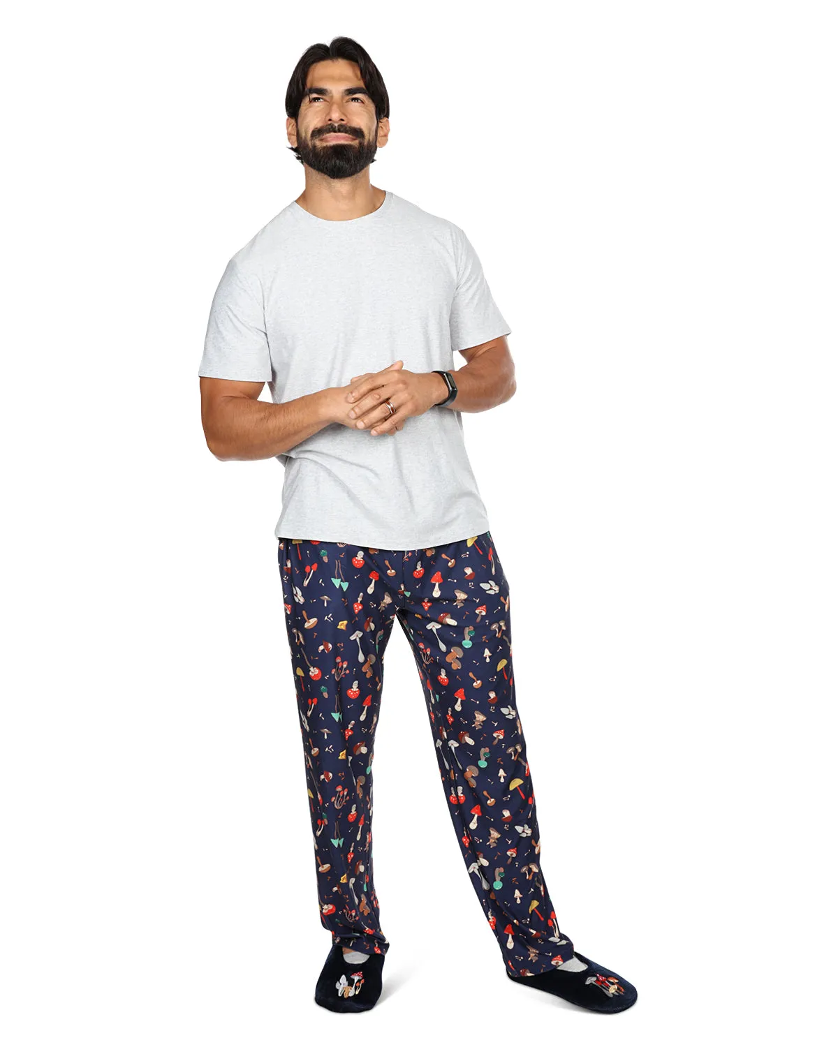 Men's Mushrooms Two Piece PJ Set in a Bag