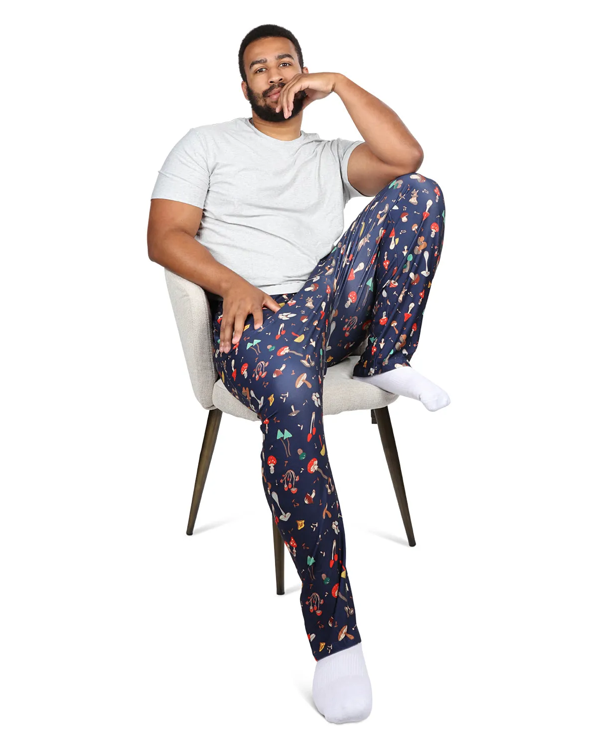 Men's Mushrooms Two Piece PJ Set in a Bag