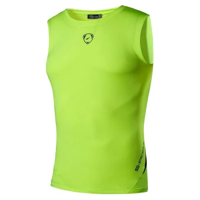 Mens Quick Dry Slim Fit Sleeveless Sport Tank Top