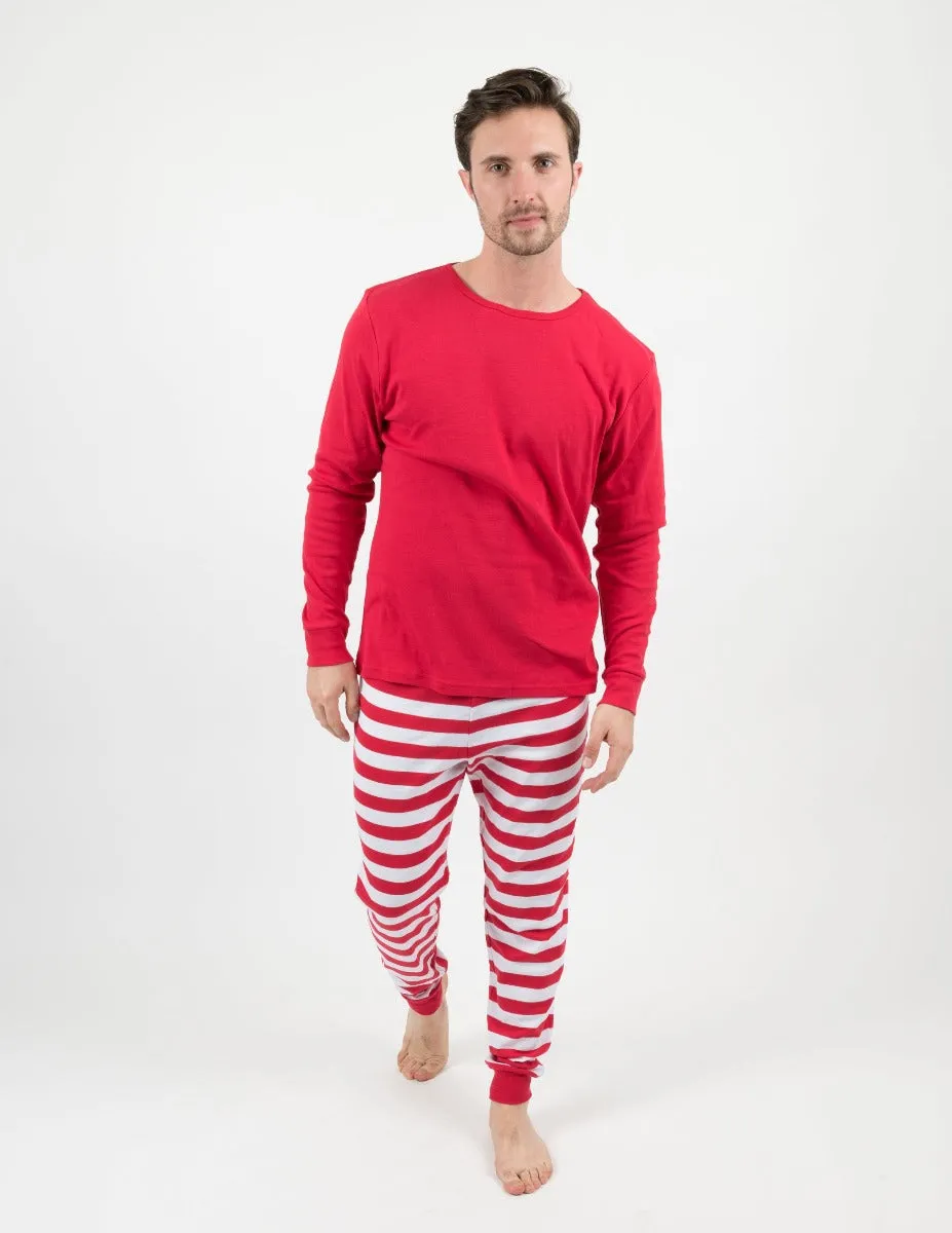 Men's Red & White Stripes Pajamas