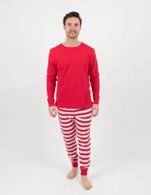 Men's Red & White Stripes Pajamas