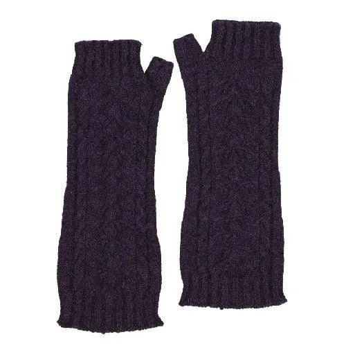 Merino Possumsilk Cable Long Gloves