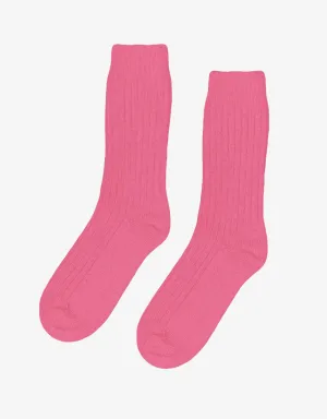 Merino Wool Blend Sock - Bubblegum Pink