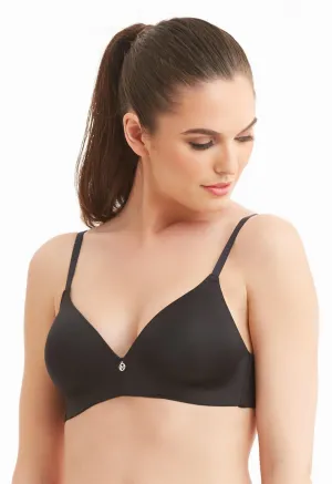 Montelle 9317 Wire-free T-Shirt Bra in Black