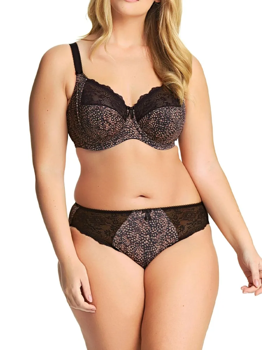 Morgan Printed Full Cup Bra - Ebony