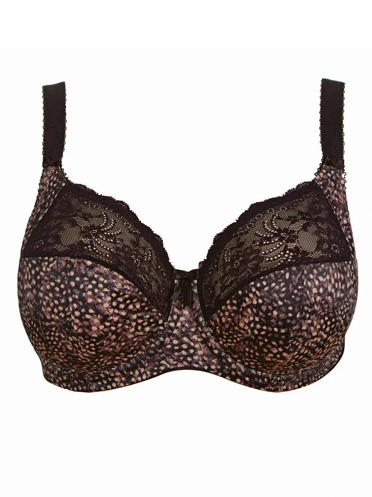 Morgan Printed Full Cup Bra - Ebony