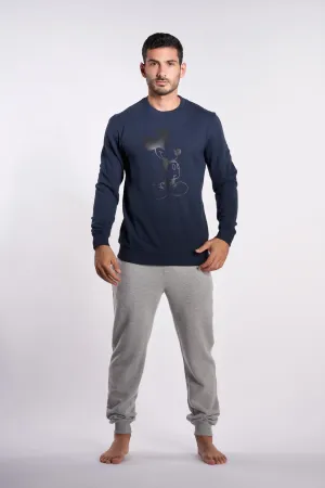 Navy Blue 2-Piece Men's Pajama