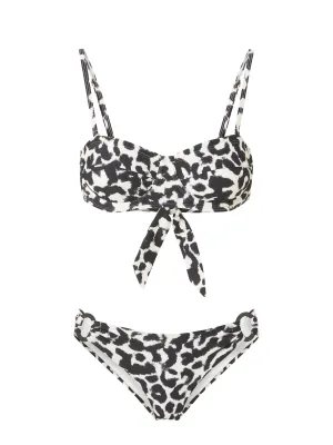 Nellie Top   Ring Trim Bottom in Mia Leopard