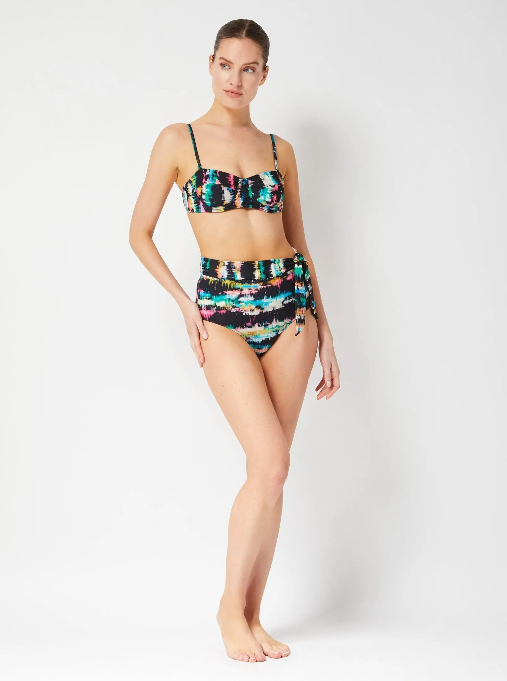 Nellie Top   Side Tie High Waist Bottom in Bimini Sky