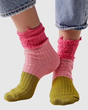 Neopolitan Socks - Pink/Lime