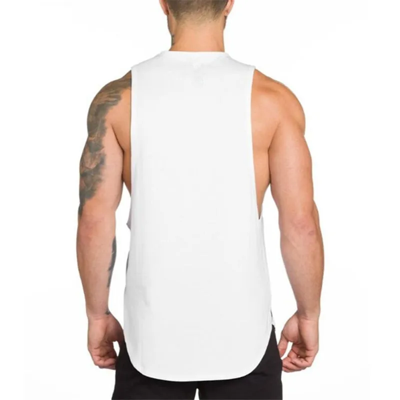 Nsqured Solid Cotton Gym Stringer Tank Top for Men