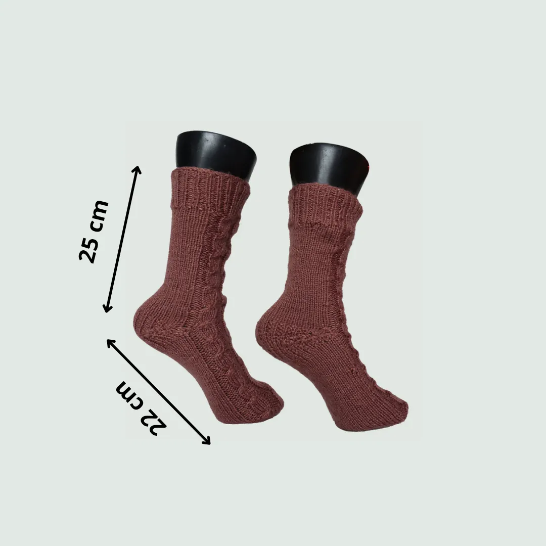 Organic Wool |  Socks  for Men & Women |  Hazelnut Color