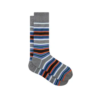 Paul Smith Cotton-Blend Stripe Socks Grey