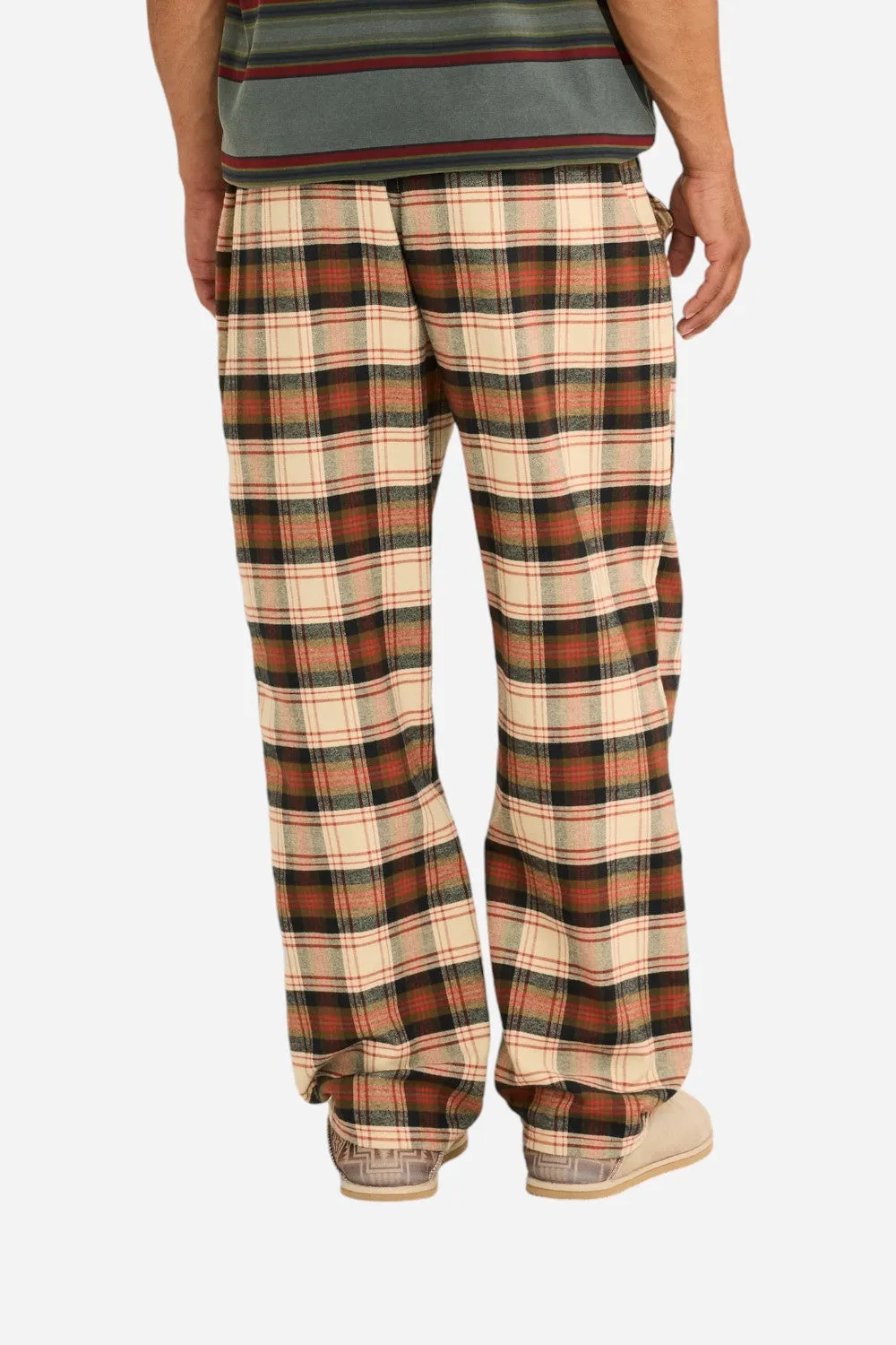 Pendleton Plaid Flannel Pajama Pant in Tan/Black/Brick