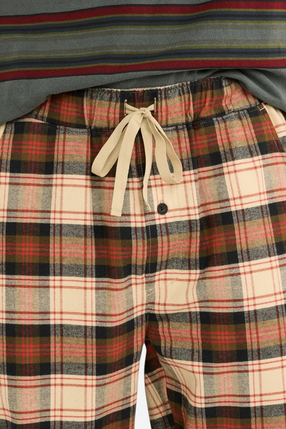 Pendleton Plaid Flannel Pajama Pant in Tan/Black/Brick