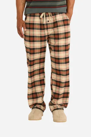 Pendleton Plaid Flannel Pajama Pant in Tan/Black/Brick