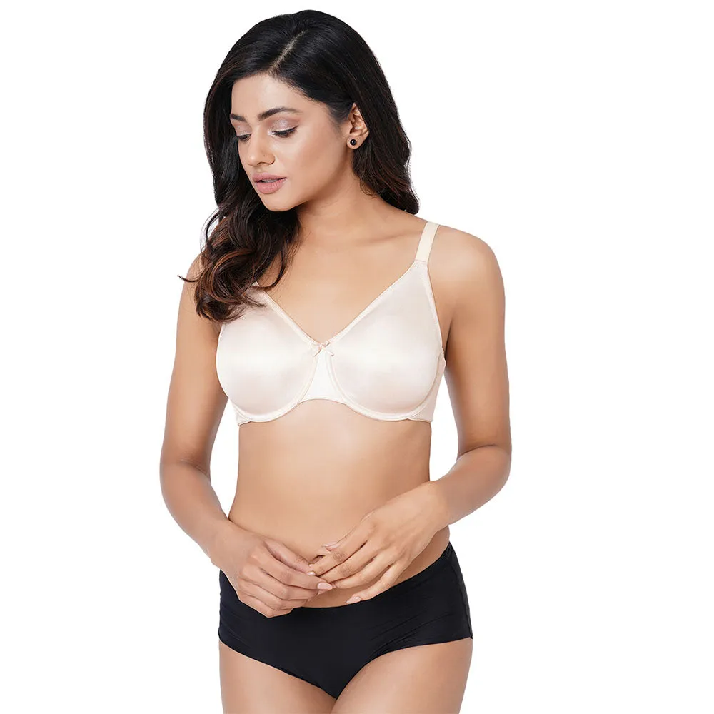 Pixie Non Padded Wired Full Cup Everyday Wear Plus Size Full Support Minimizer Bra - Beige