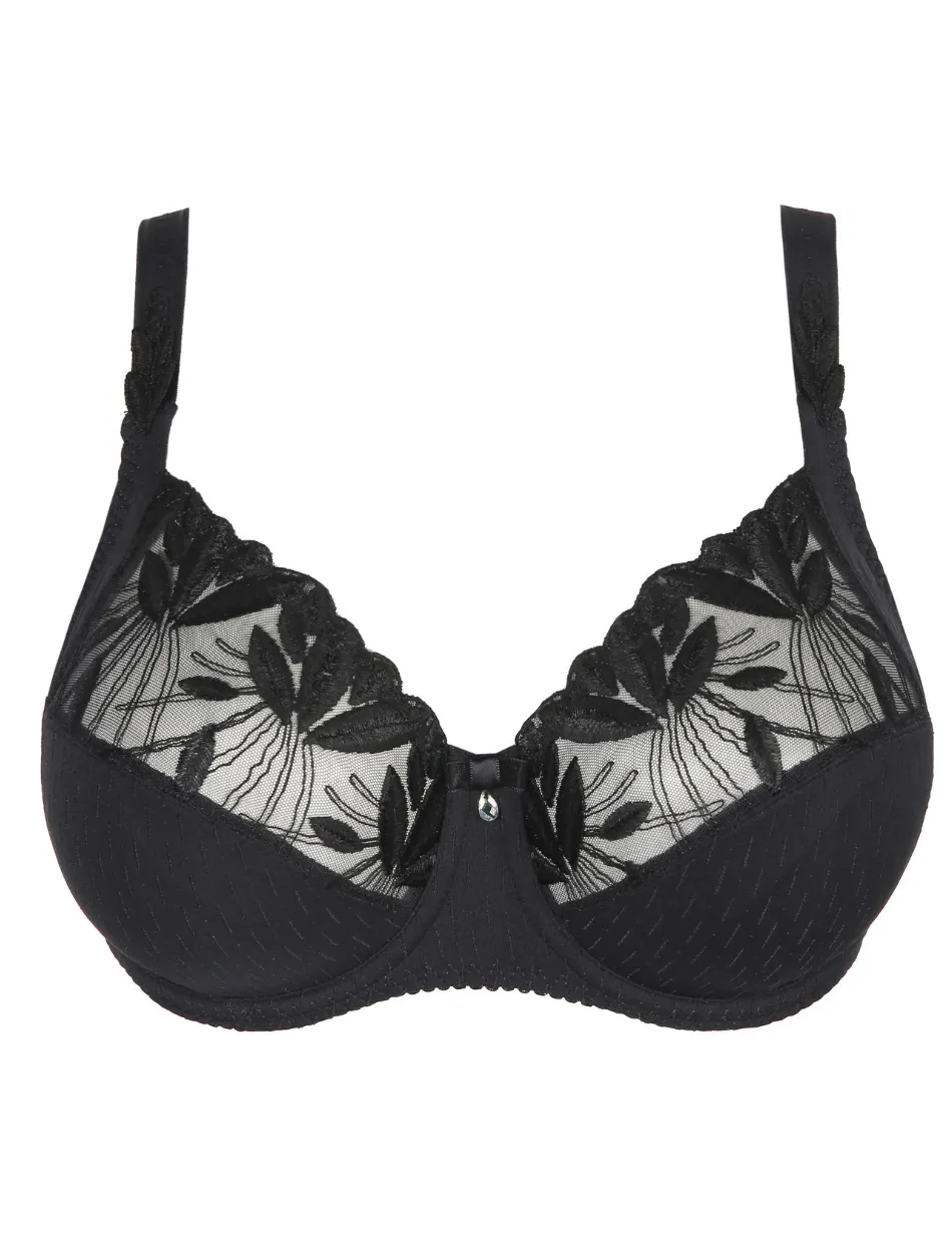 PrimaDonna Orlando Bra Large Cups Full Cup Wire Bra, Charcoal | Charcoal PrimaDonna Full Cup Bra