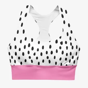 Recycled High Impact Bra "Dots" Pink