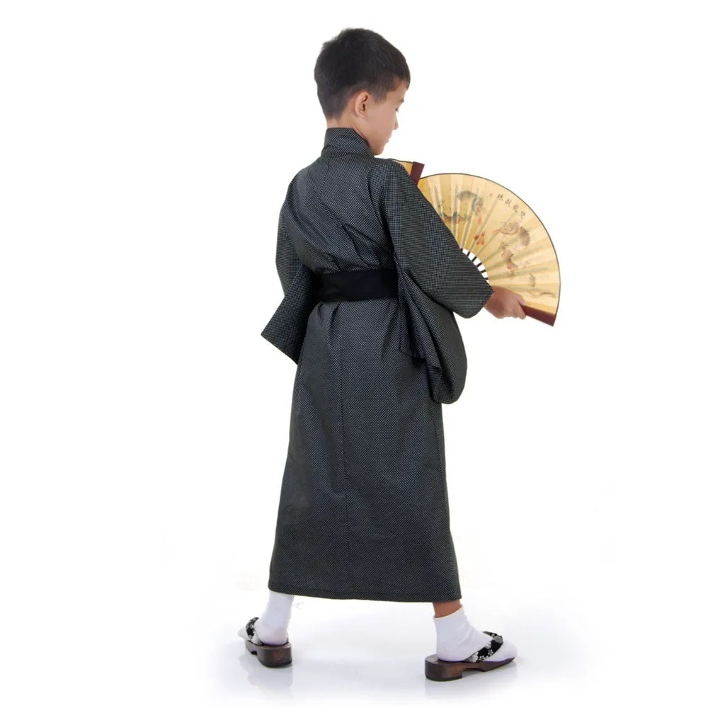 Ronin Blue Japanese Kimono Robe Costume for Boys