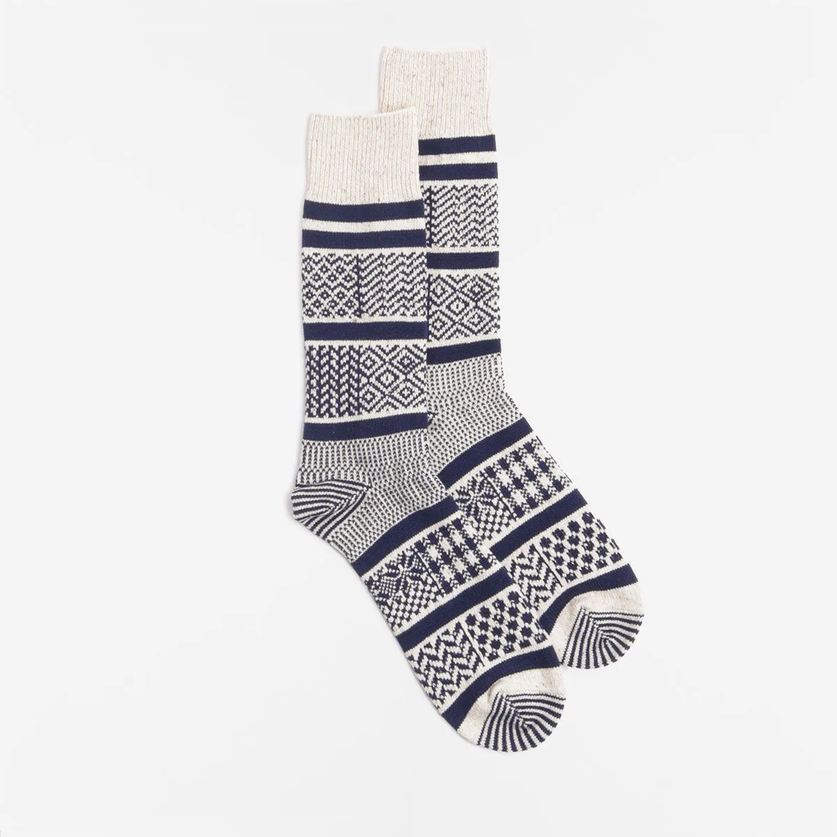 Rototo Multi Jacquard Crew Socks