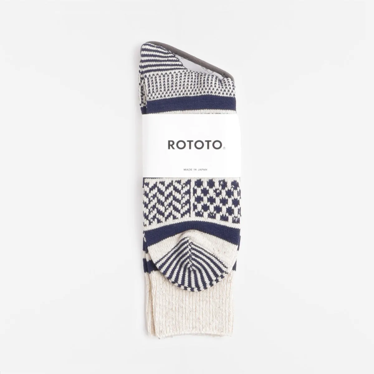 Rototo Multi Jacquard Crew Socks