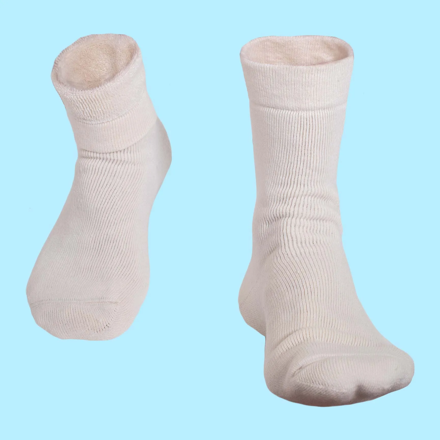 SCHUBERT 99% Organic Cotton Terry Socks (Plush, Thick, Soft, Breathable)