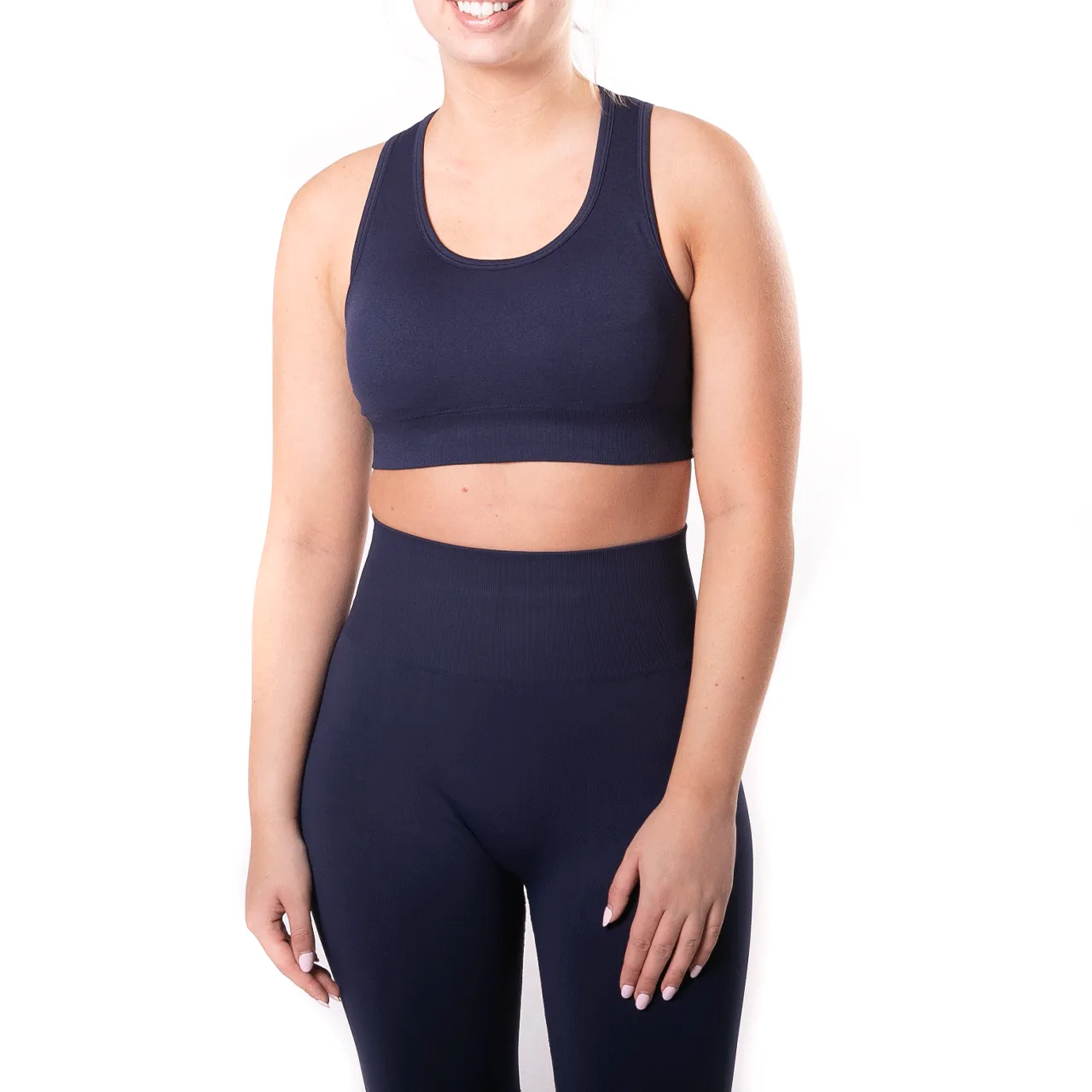 Seamless Navy Leaf Convertible Bra